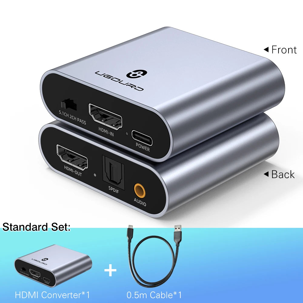 4K 30HZ HDMI-Compatible Audio Extractor Stereo Audio Converter 3.5mm 4k X 2k Audio Splitter Adapter For PS4 TV DVD Home Theater