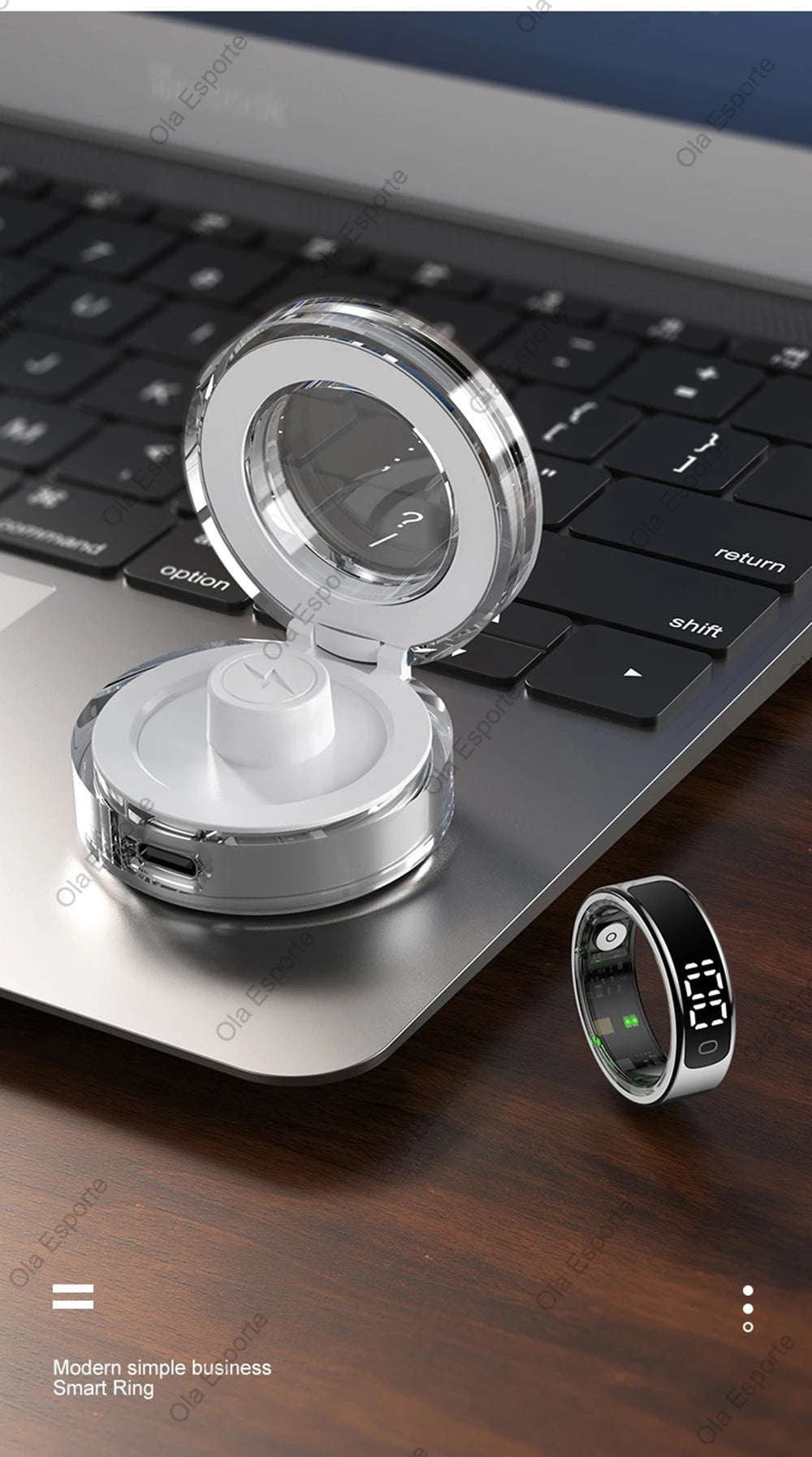 2026 Smart Ring Display Screen and Touch, Wireless Charging,Smart Control,Health Manager,5ATM Waterproof For Men Women New Rings