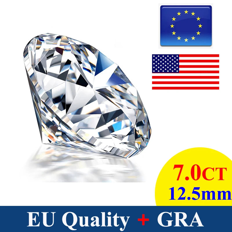 [ New EU Quality ]  1CT Small Size Moissanite Loose Stone Hand Cutting D Color 0.7mm-14mm Certified Moissanite Diamond