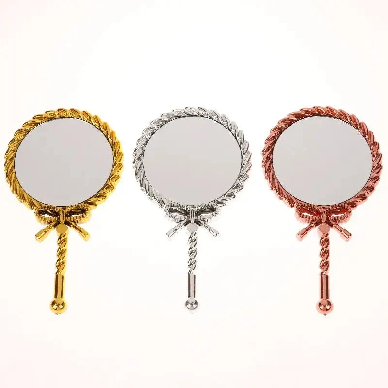 Handheld Makeup Mirror Round Portable Cosmetic Mirror European Mirror European For Dressing Room Home Use Professional Use