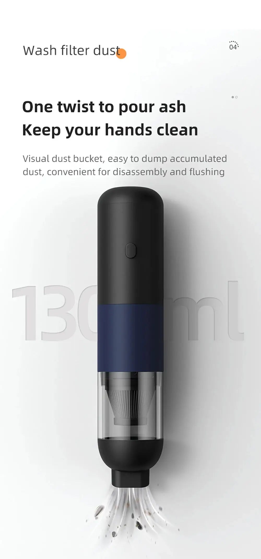 Powerful Car Vacuum Cleaner High Suction Mini Wireless Handheld Cyclonic Vacuum Dust Catcher Home Car Wet Dry Rechargeable