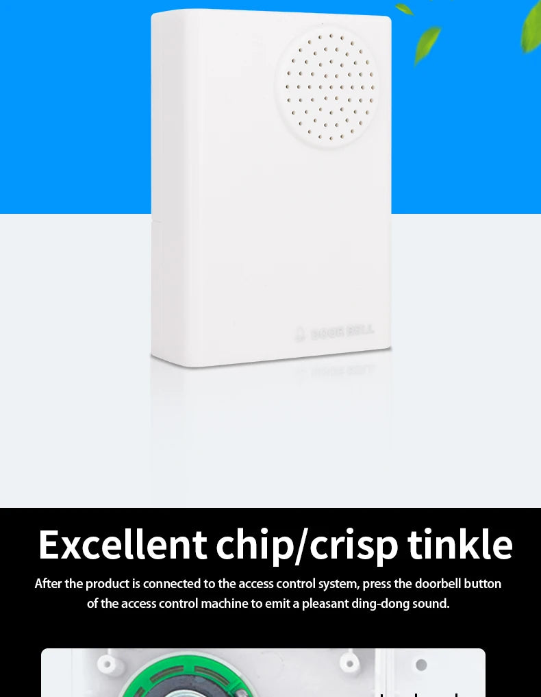 Electronic Wired Door Bell 4 Wire Doorbell 90DB Ding-Dong Sound For access control For Office Home