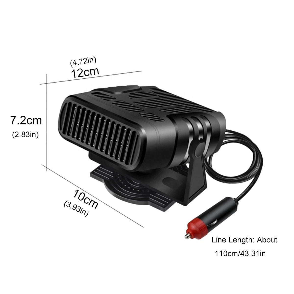 200W Car Heater 12V/24V Portable Car Heater Fan 2 IN 1 Electric Cooling Heating Auto Windshield Defroster Car Anti-Fog Heater