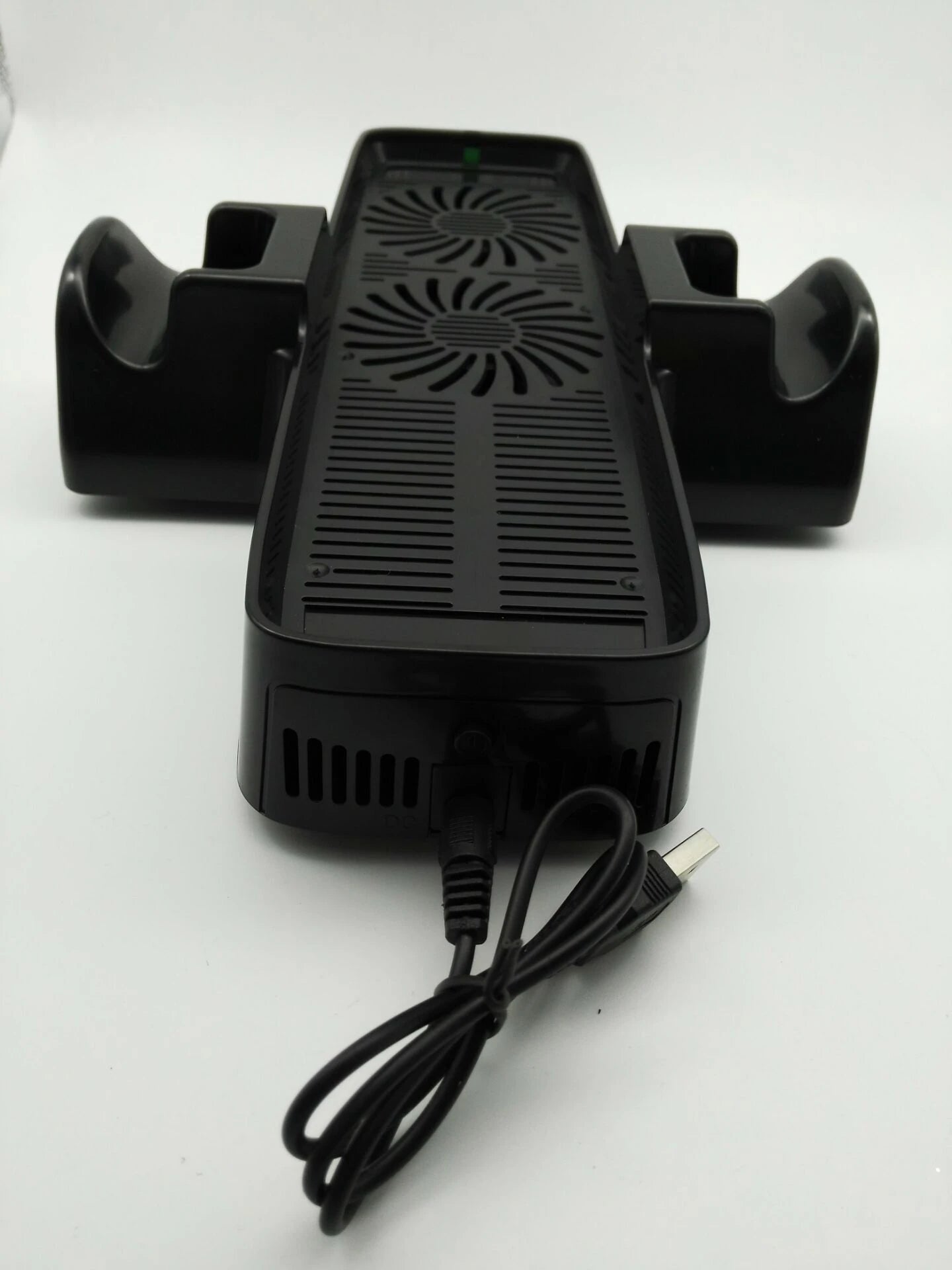 Console Cooling Fan  for XBOX 360 Game Controller ABS Cooling Fan Heat Dispersion with Dual Dock Stand USB Cable Accessories