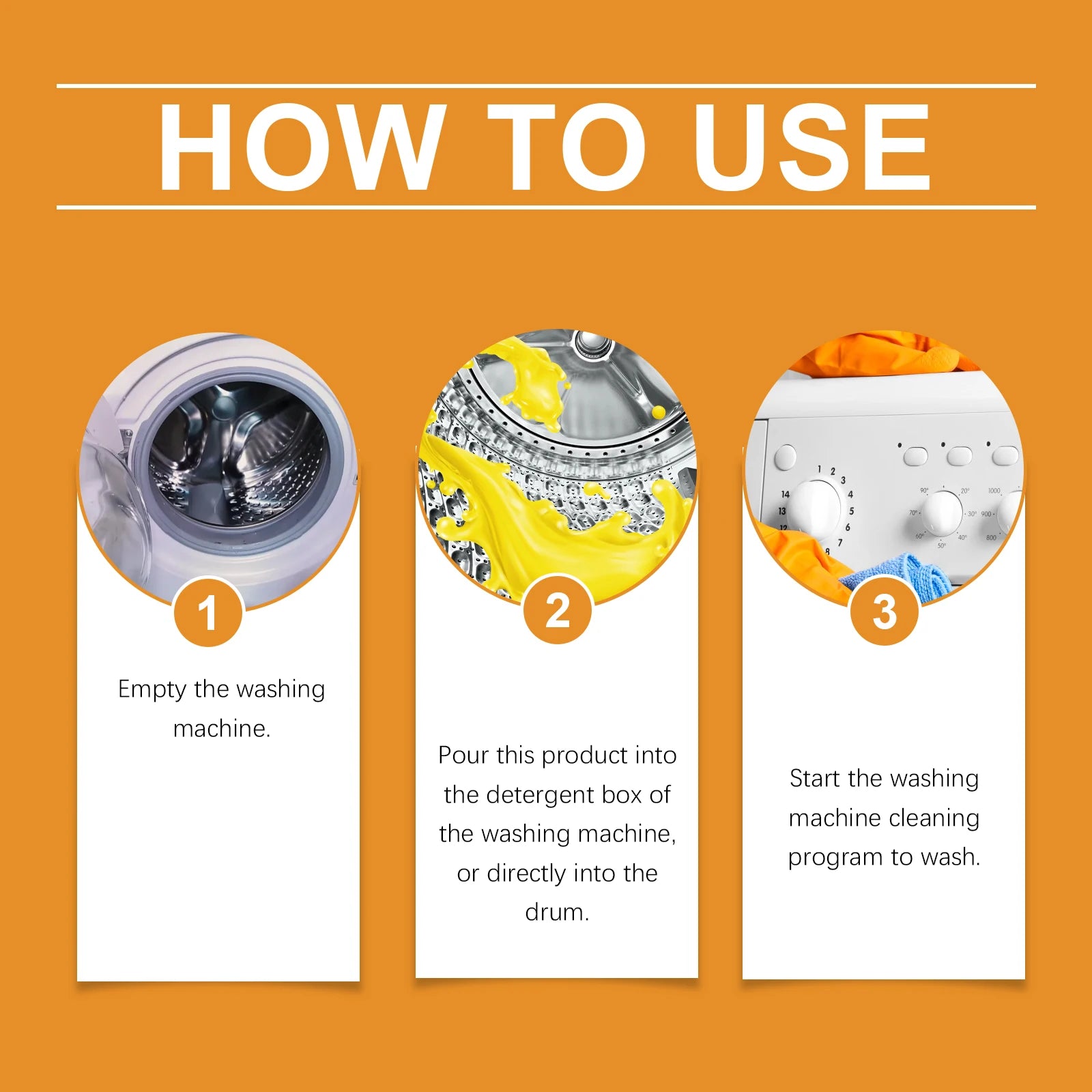 Washing Machine Cleaner Eco-Friendly Deep Cleaning Liquid Washer Cleaner Deodorizer Detergent Washing Machine Cleaning Liquid