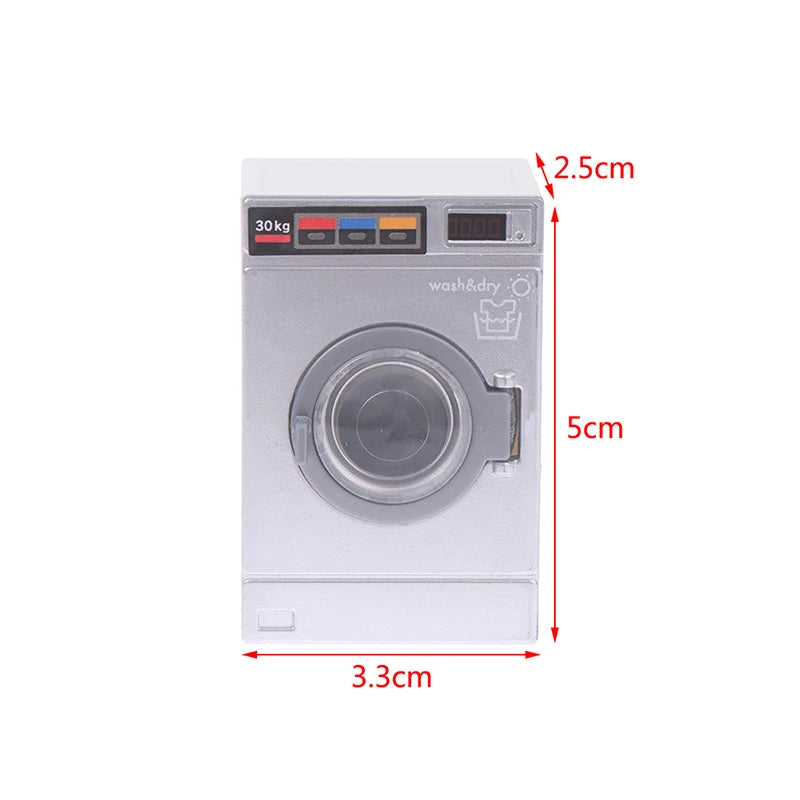 1:12 Dollhouse Miniature Washing Machine Home Appliance Laundry Model Decor Toy