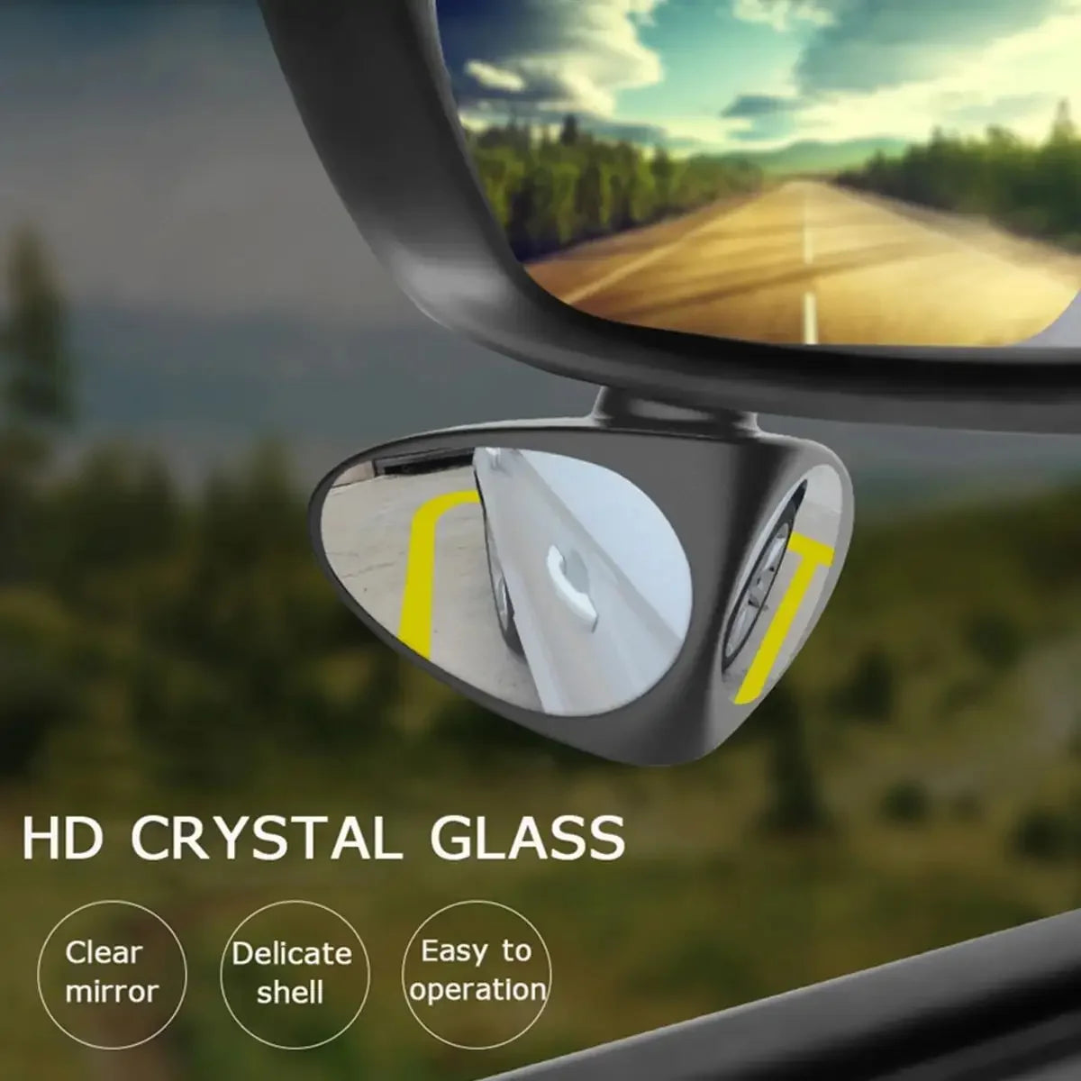 360 Degree Rotatable Side Car Blind Spot Convex Mirror Car Blind Spot Convex Mirror Rearview Parking Safety Auto Exterior Mirror
