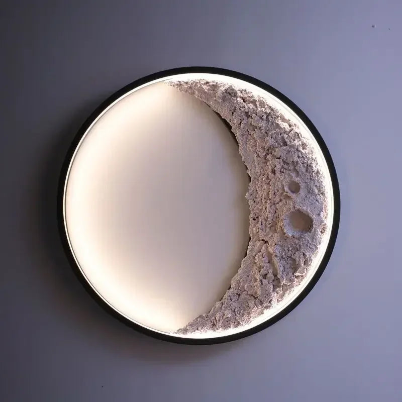 Modern Led Moon Wall Lamp Creative Corridor Mural Wall Accessories Lighting Living Room Bedroom Background Decorative Lamp