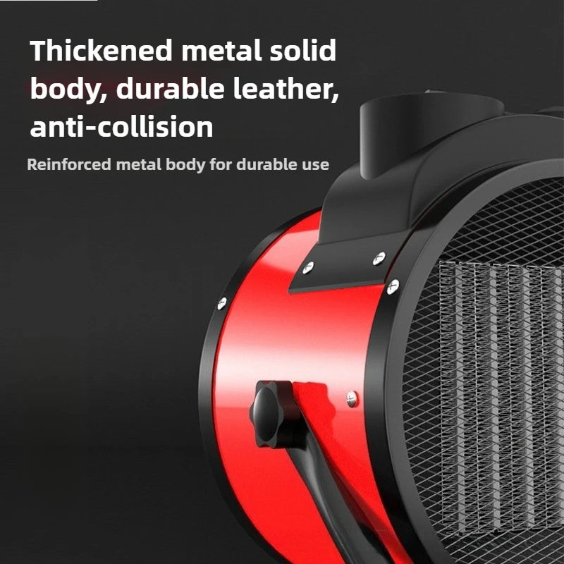 Electric Heating Fan 2000W Portable Space Heater Adjustable Thermostat 2 Heat Settings + Fan Mode Overheat & Tip-Over Protection