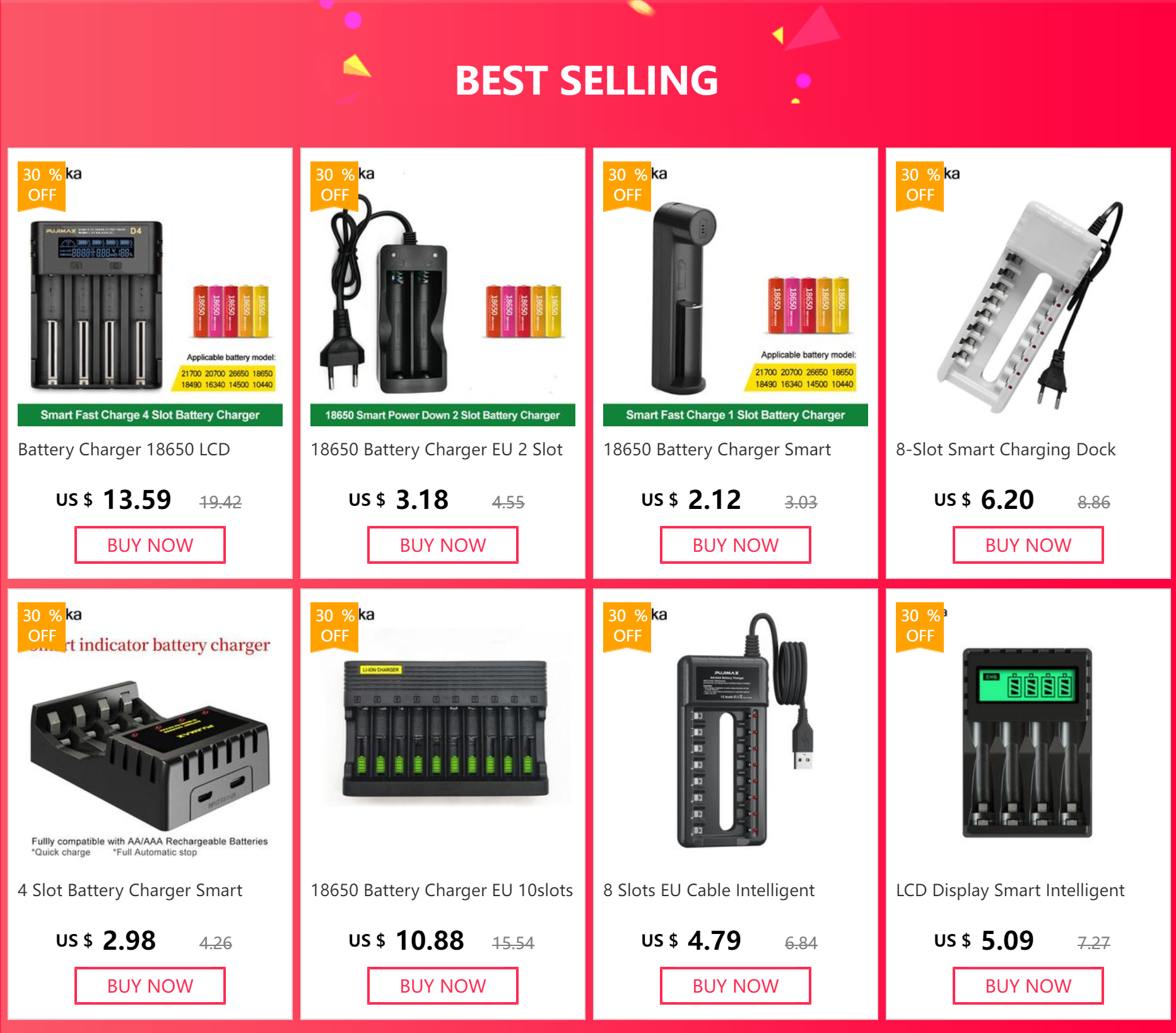 LCD Display Smart Intelligent Battery Charger With 4 Slots  For AA/AAA NiCd NiMh Rechargeable Batteries aa aaa Charger