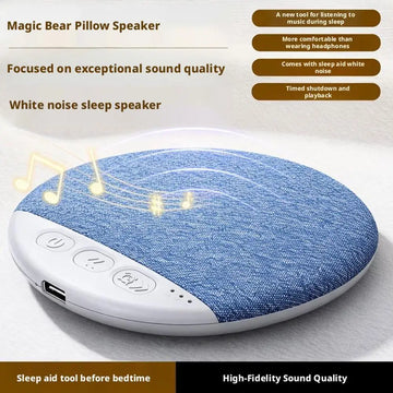 Speaker Bluetooth 5.4 Bedroom Pillow Under Pillow Sound Machine With White Noise Scheduled On/Off HiFi Stereo Sound Heavy Bass