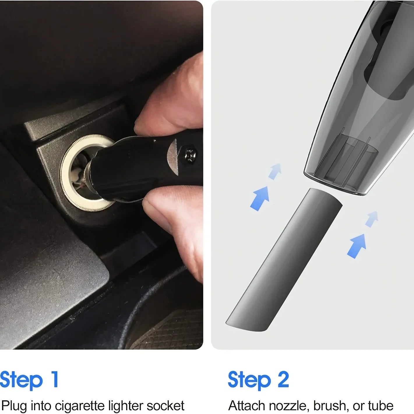 12V Rechargeable Car Vacuum - Portable Handheld Cleaner with Washable Filter for Auto Use