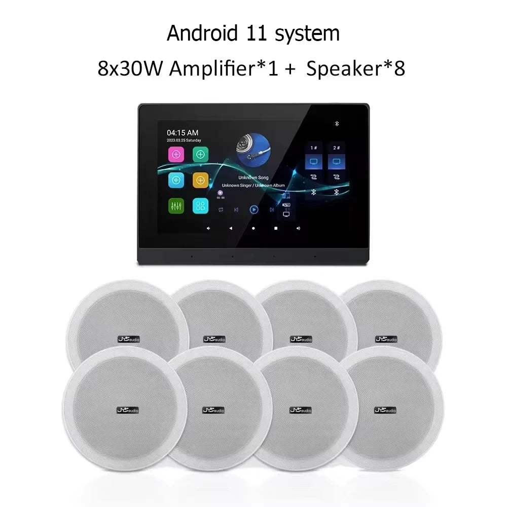 Smart Audio System Home Theater Sound Amplifier Wall Screen WiFi Bluetooth Amp Full House Speaker Setup 6INCH Ceiling Speakers