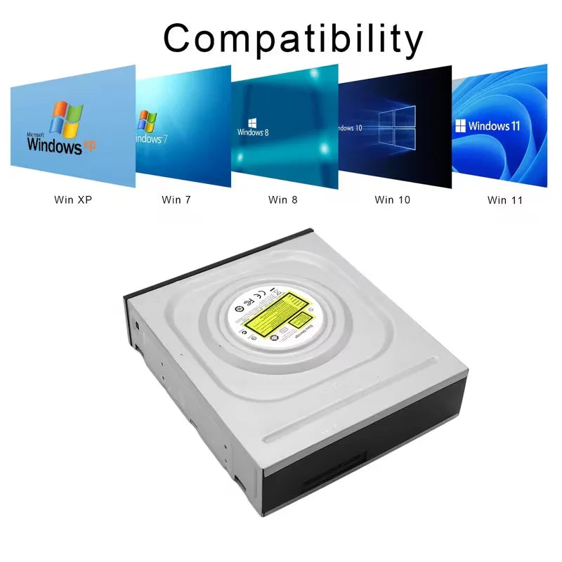 LJIAL Internal 24x SATA DVD RW Burner Drive for Desktop PC, Gaming Consoles (PS5/PS4), Home Theater Systems