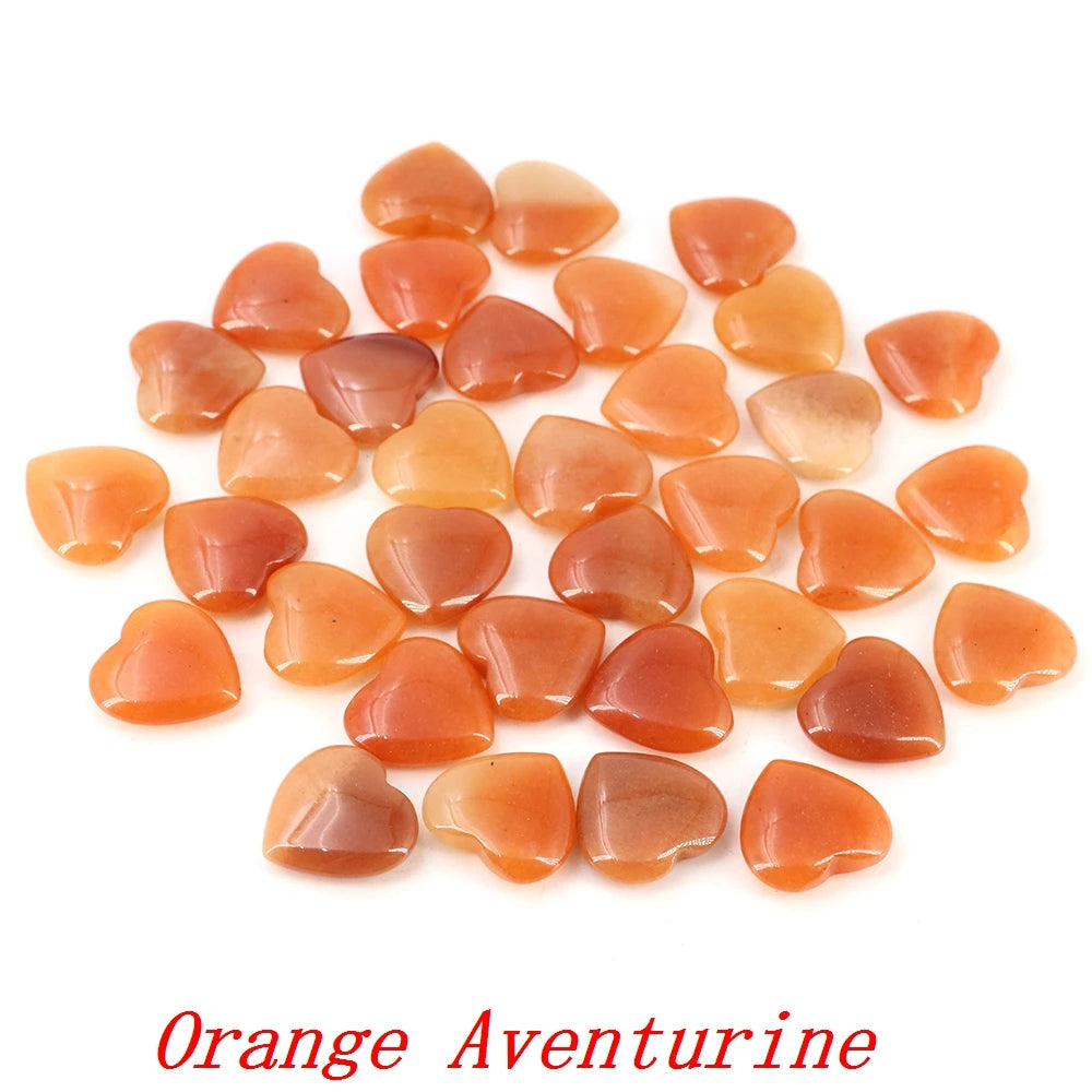 Lots Wholesale Gem Heart Shape LOVE 20MM Natural Crystal Amethyst Agate Bead Healing Reiki Natural Stone Gift Supplies
