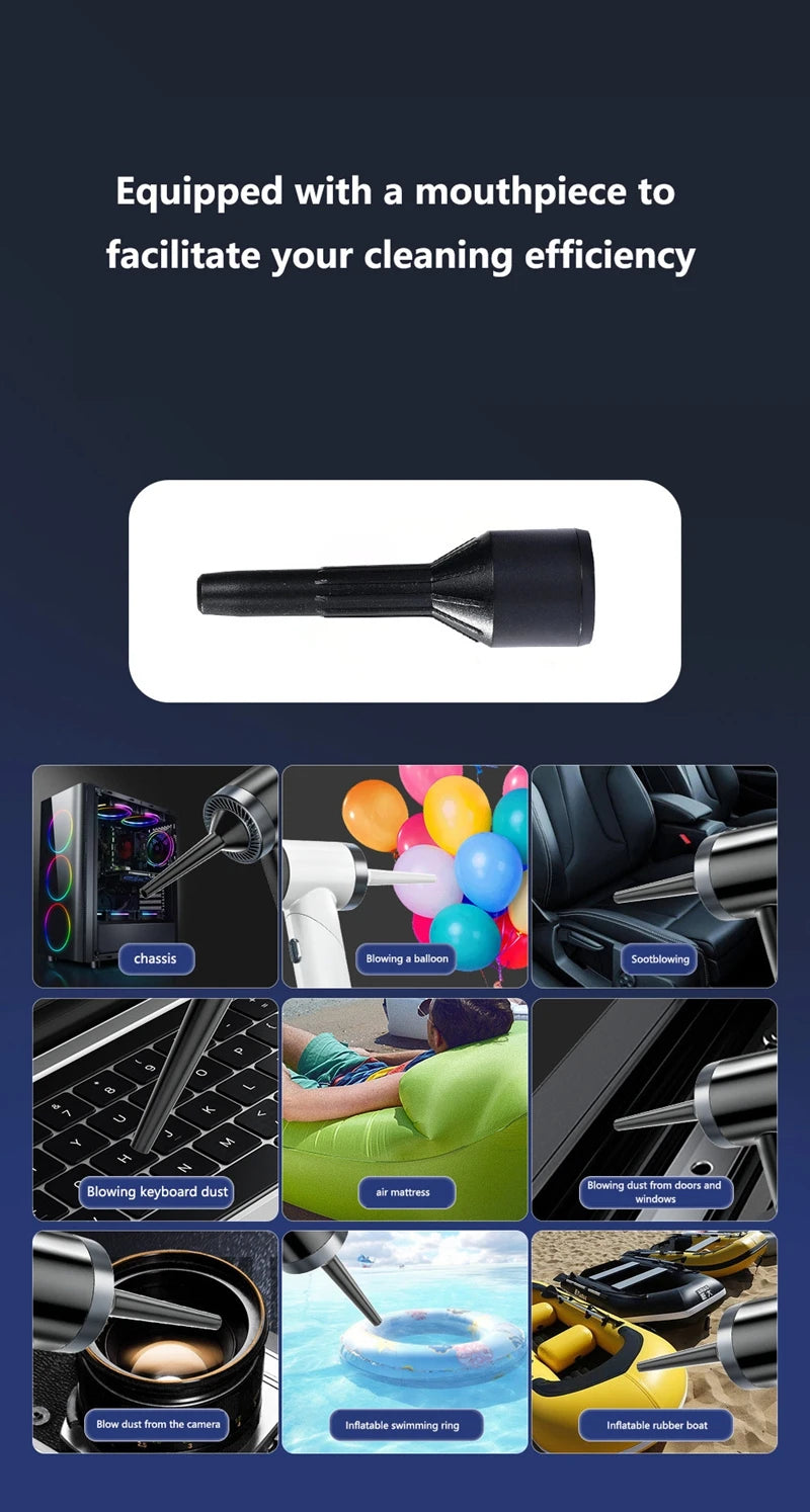 New Car Vacuum Cleaner  High-power Suction & Blow Home & Car Use Portable Strong Suction Power Small Wireless Vacuum Cleaner