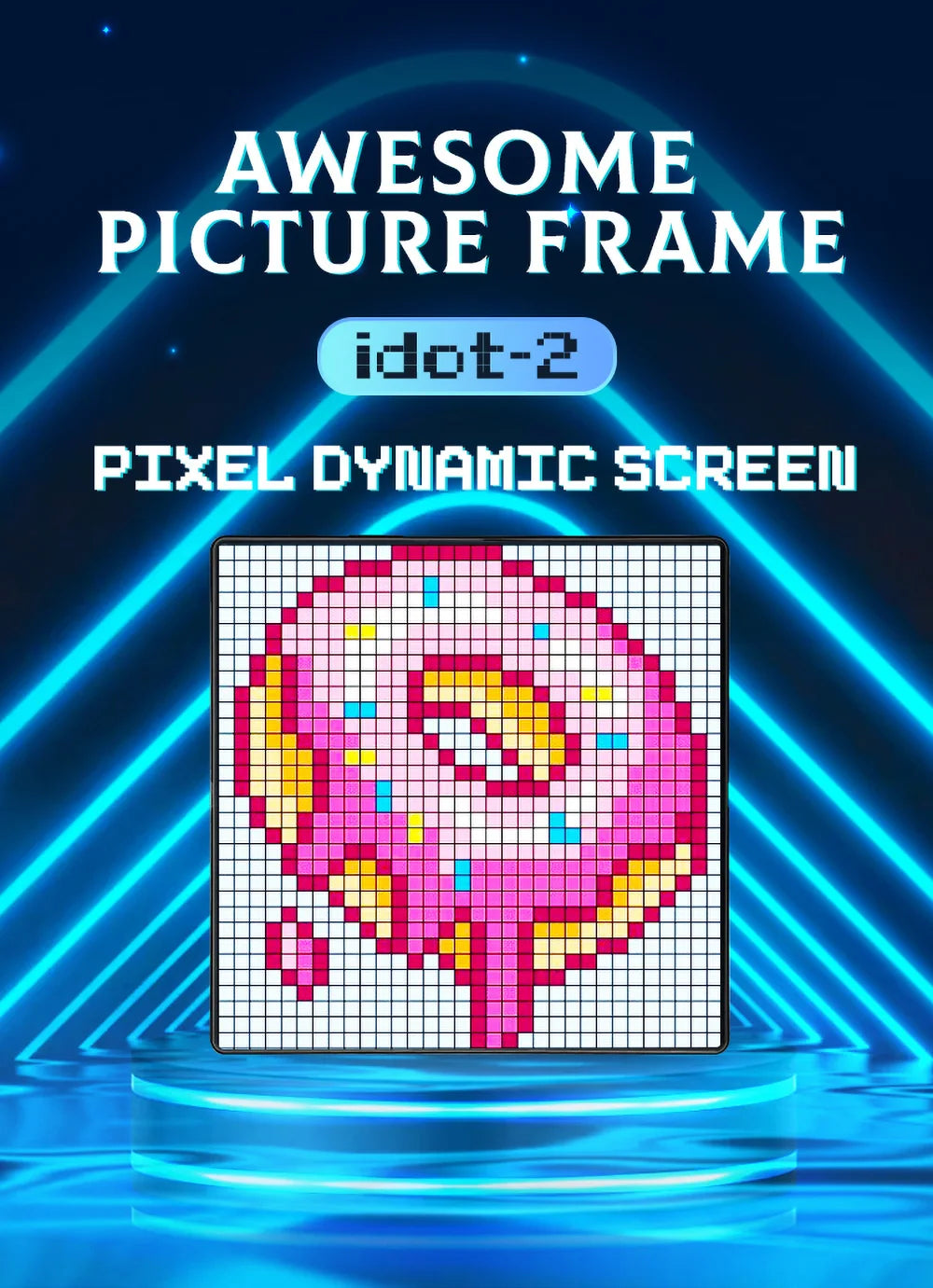 64X64 Smart LED Pixel Display RGB DIY Programmable Pixel APP Control Art Display Creative Animations For Gaming Room Decor