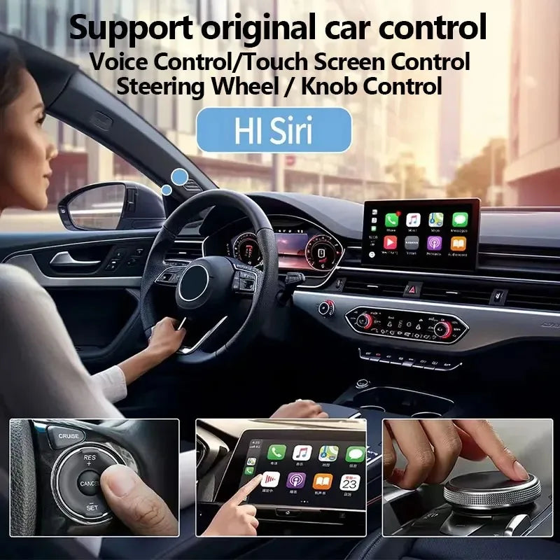 Carplay Wireless Adapter Android Auto 2 in 1 Smart Dongle 5G WIFI For iphone Android Phone For Volvo Benz Mg Kia Chery VW