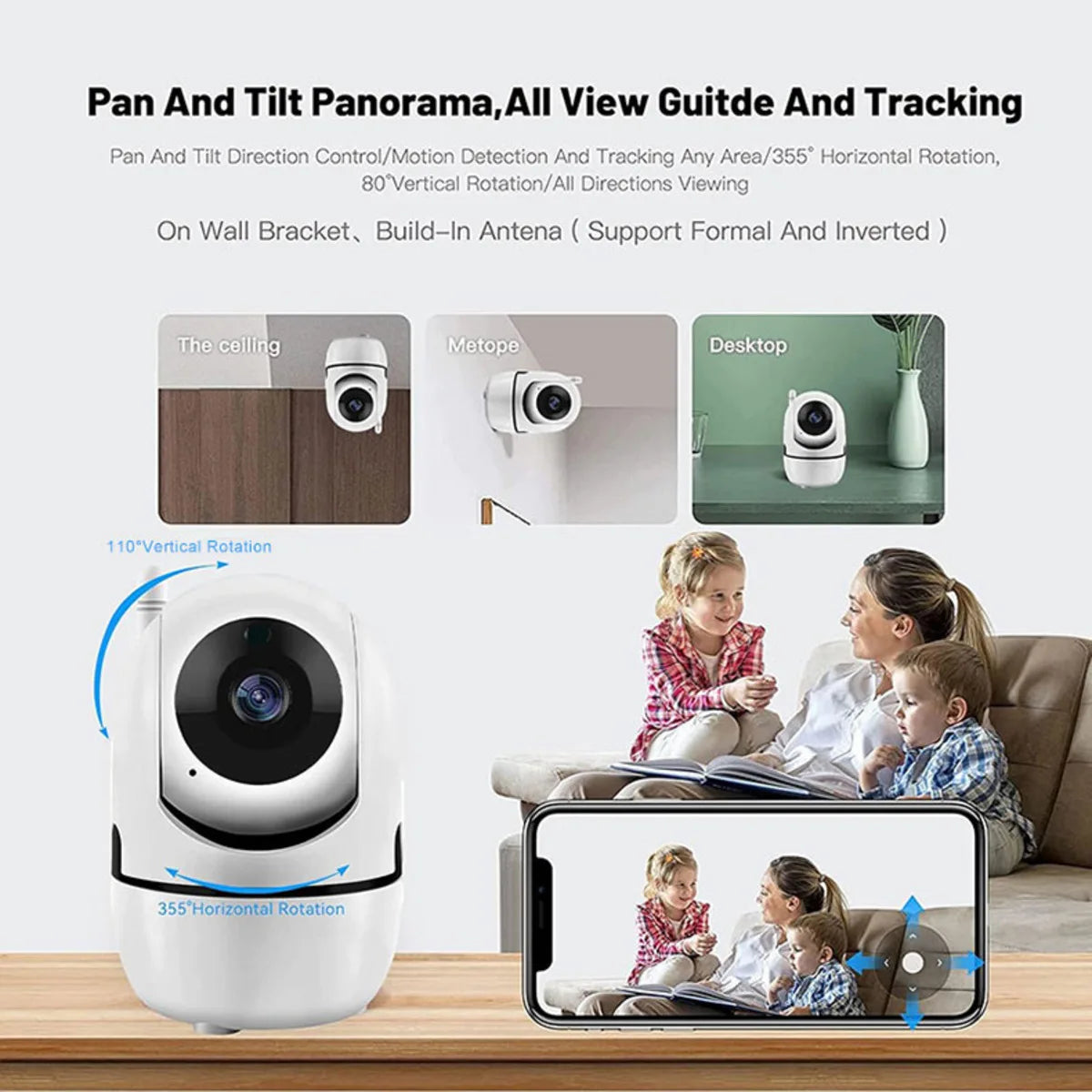 Mini Camera Smart Home Auto Tracking 1080P Wifi IP Camera Full Network Wireless CCTV Video Baby Security Camera