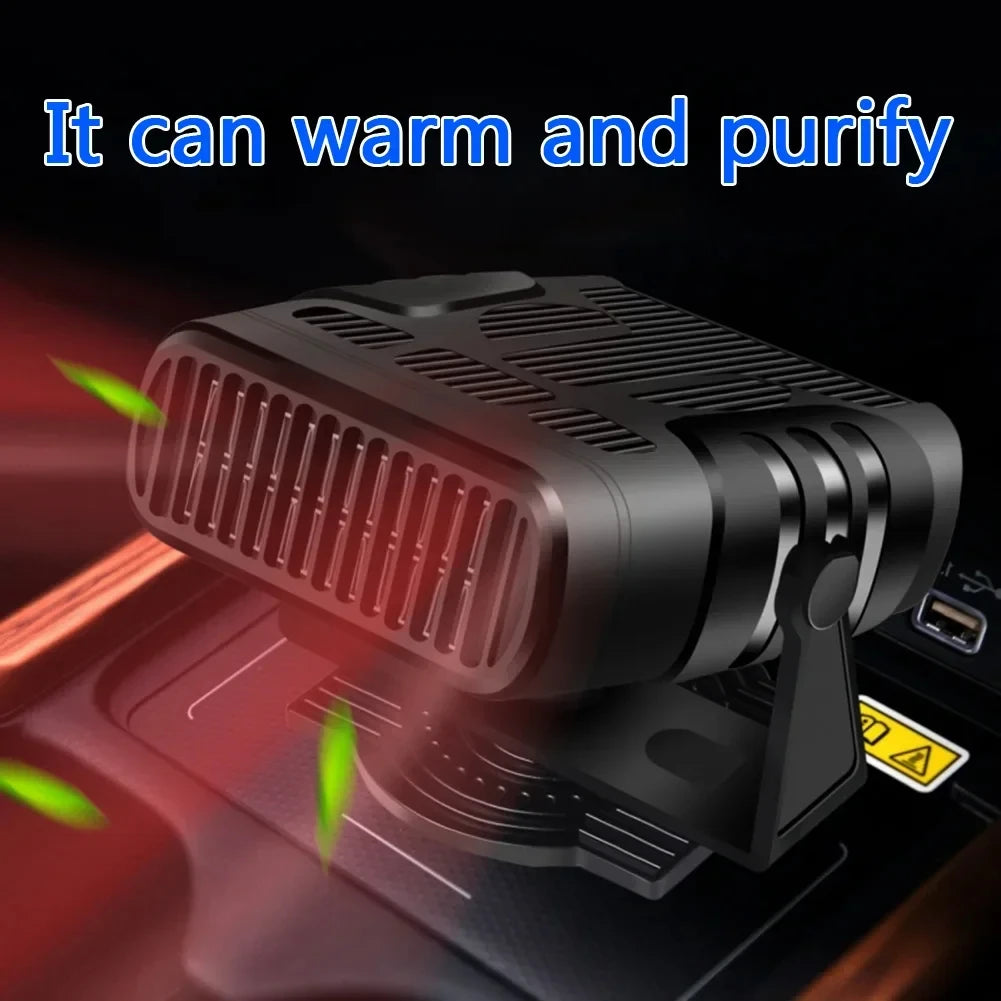 Car Heater 200W Dryer Windshield Defogging 12V/24V Heater Portable Defogger Defroster Heating Fan Household Heater 2026 New