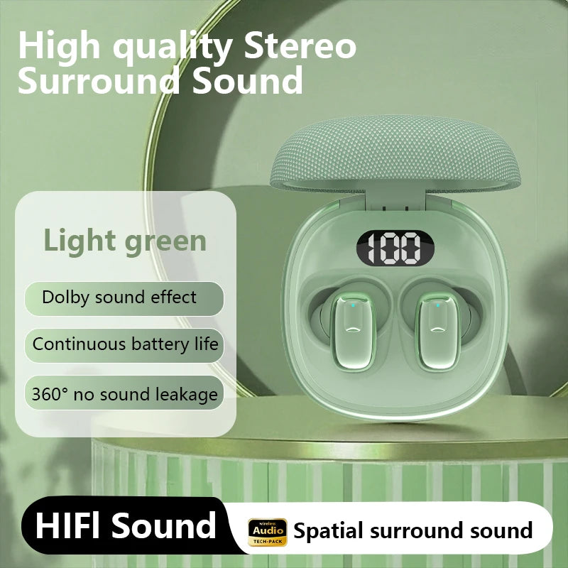 LX5100 Wireless Bluetooth Headphones TWS Waterproof Earbuds Earphones Digital Display Headset Charging Case with Mic HD Call
