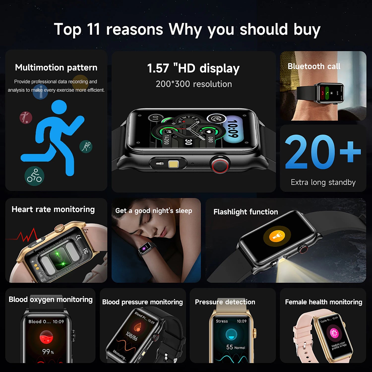 2025New Medical grade Smart Watch For Xiaomi Women Health Blood sugar Blood oxygen Blood pressure Monitoring Men Sport Watches