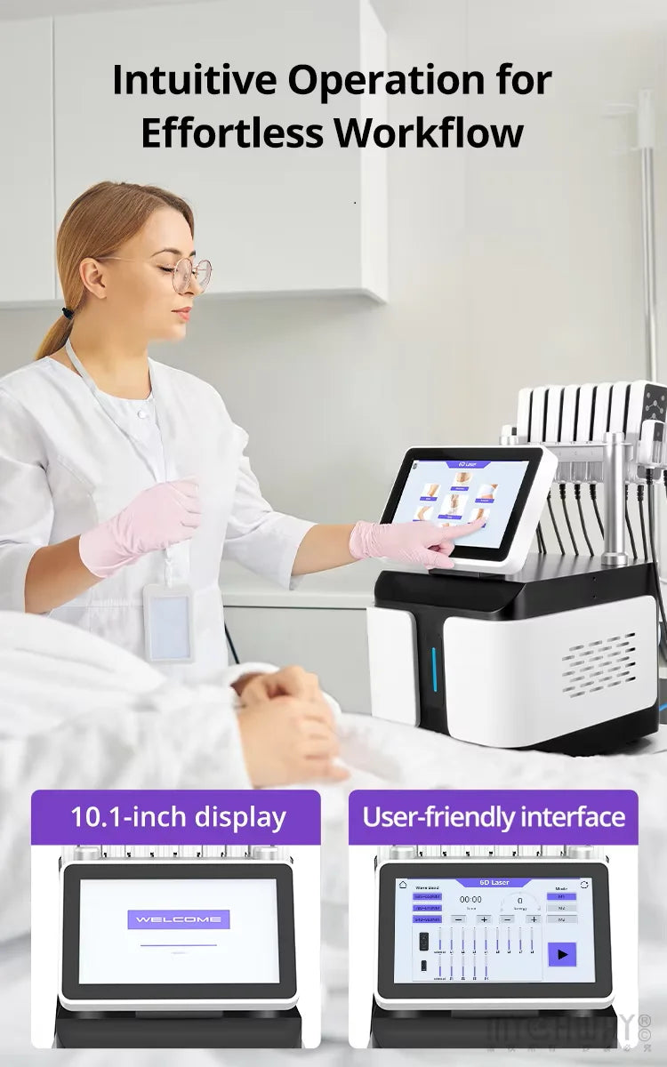 6D Beauty Equipment-Lipo Pads Machine 160mW 6 Wavelengths Desktop Body Sculpting for Hands AU US IT ZA CN Plugs