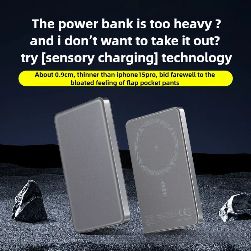 10000mAh Thin Wireless Power Bank Magnetic 20W Portable Fast Charging External Battery for Magsafe for IPhone 16 15 14 13 Xiaomi