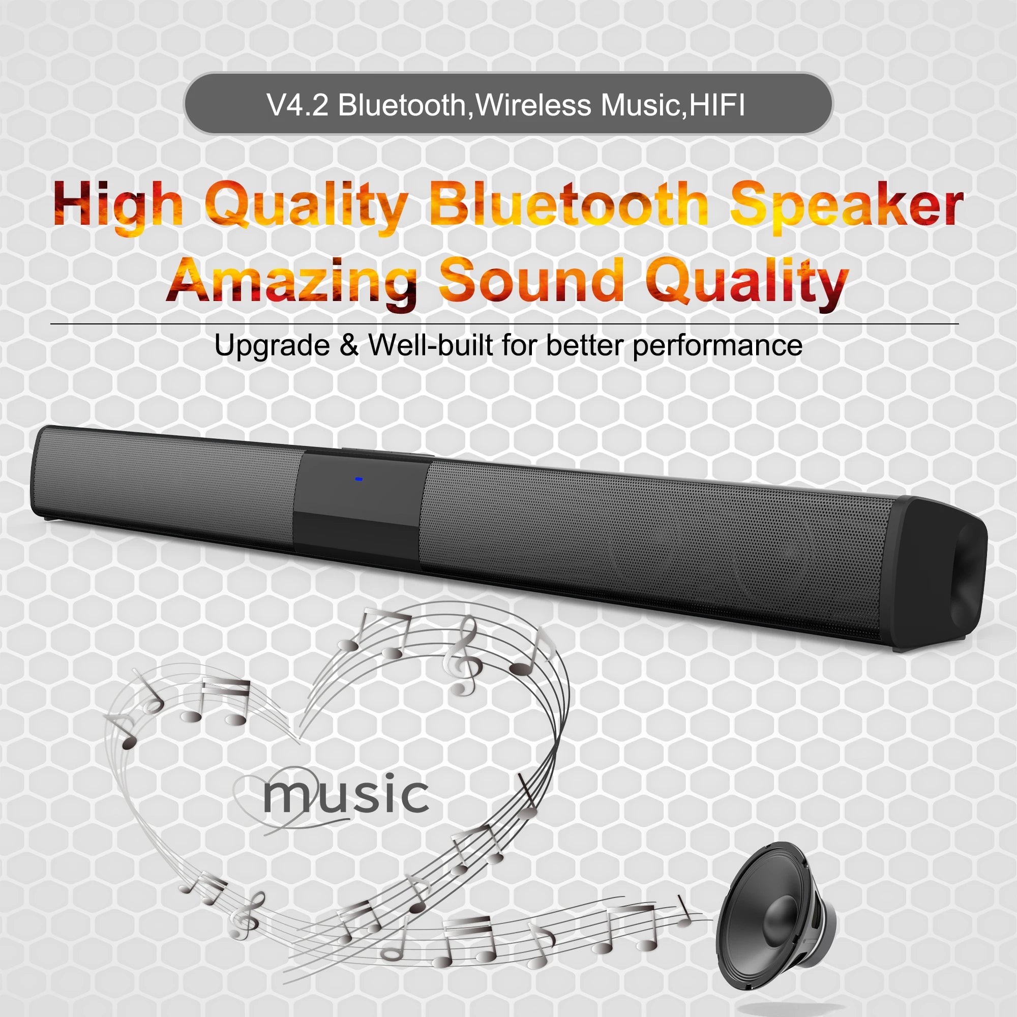 Soundbar For TV Subwoofer Bluetooth Speaker Sound Bar Box Music Wireless Radio FM Caixa De Som Big Bocina Bass Blootooth Coluna