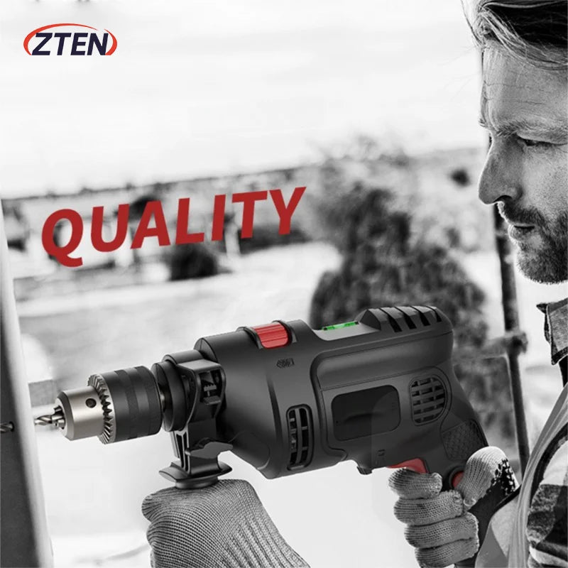 220V Percussion Electric Drill Multifunctional Handgun Drill Hand Electric To Small Electric Screwdriver Household Impact Drill