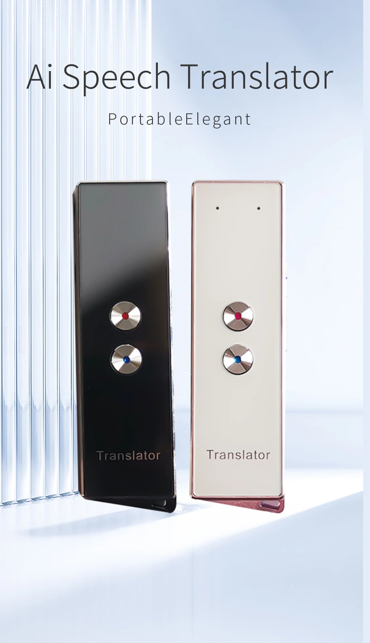 Wireless Voice Translate 40 Languages Multi Smart Instant Translated 2 Way Real Time Voice Translator for Business Travel Study