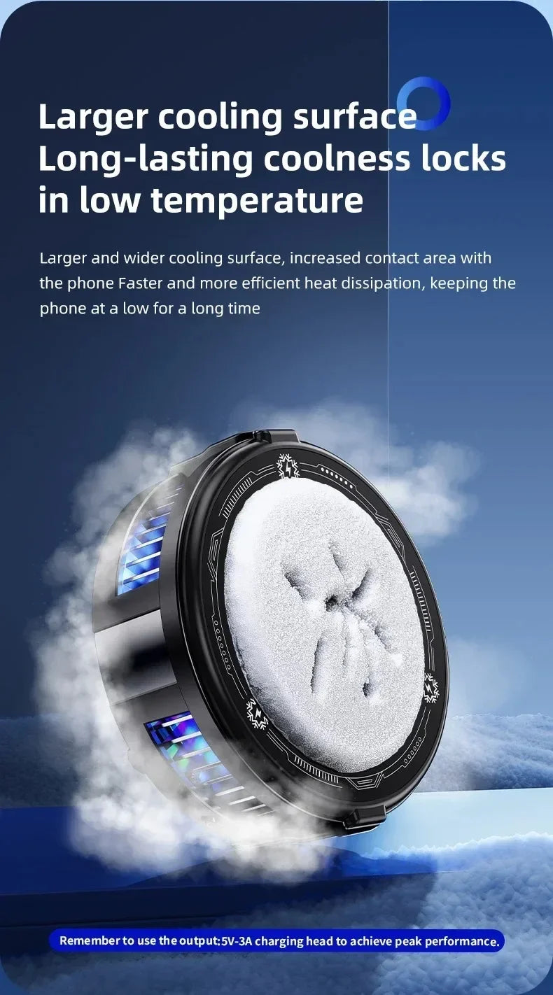 Magnetic Phone Cooler for PUBG Mobile Semiconductor Freeze Tech Digital Temp Display Back Clip Design Freeze Cooling