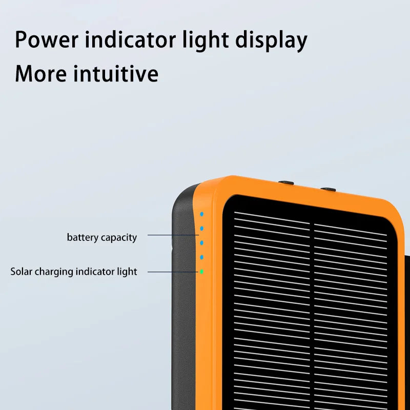 500000mAh Solar Power Bank 120W Large Capacity Super Fast Charging with Flashlight External Battery for iPhone Huawei