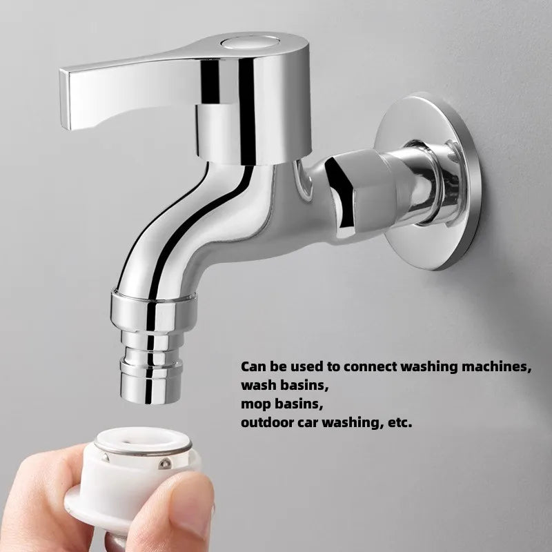 Washing Machine Tap 4-point Interface Double Ended Brass Faucet Mop Pool Expansion Faucet Multifunctional Bathroom Accessories