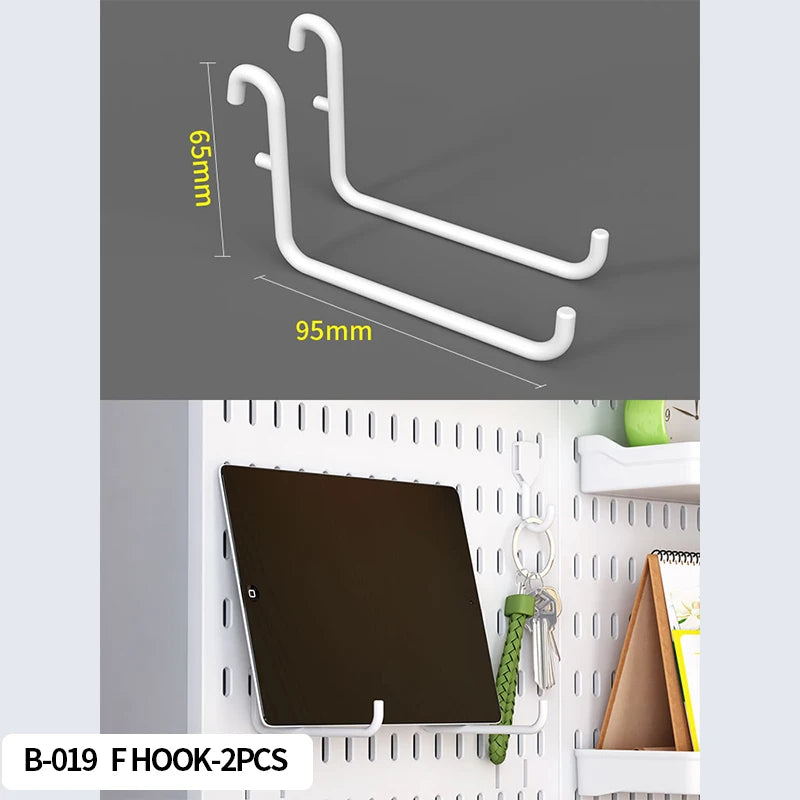Office Desktop Storage Pegboard: Height-Adjustable Vertical Storage Rack (For Stationery Storage And Decorative Figurine Display