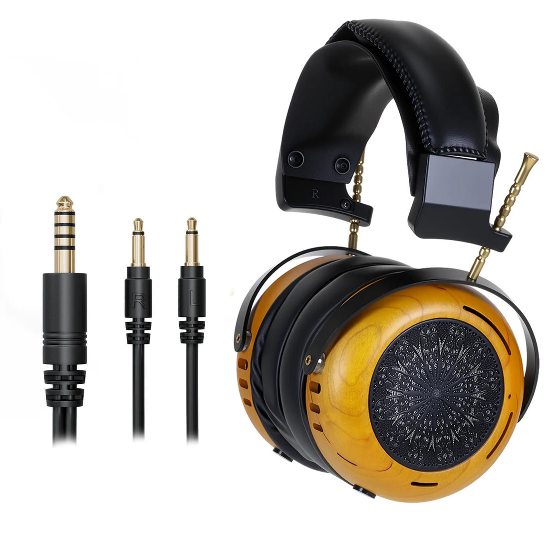 60mm dynamic coil wired headphones | high-resolution open headset | echo smooth music body