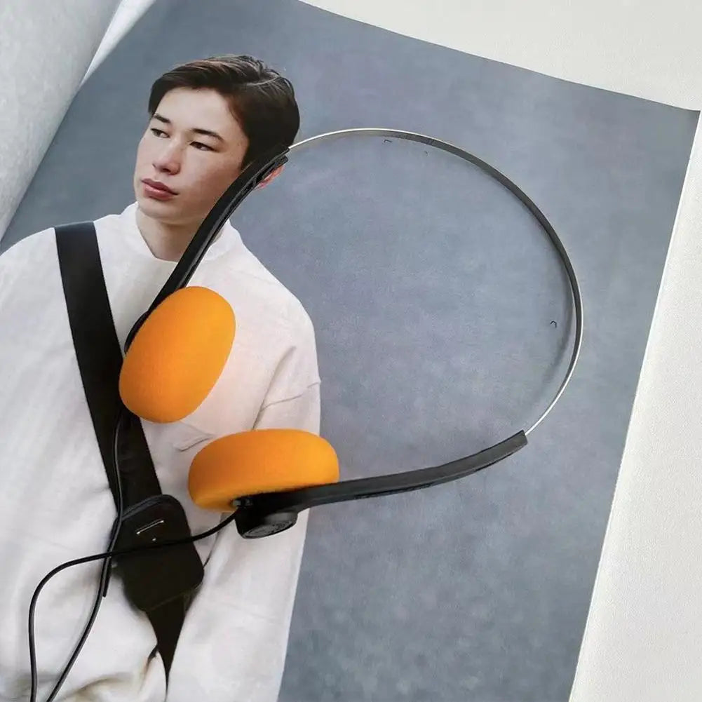 1pc Retro Nostalgic Headsets  Vintage Wired Headphones Classic Comfortable Earmuffs HiFi Noise Isolating Gaming Music Headsets