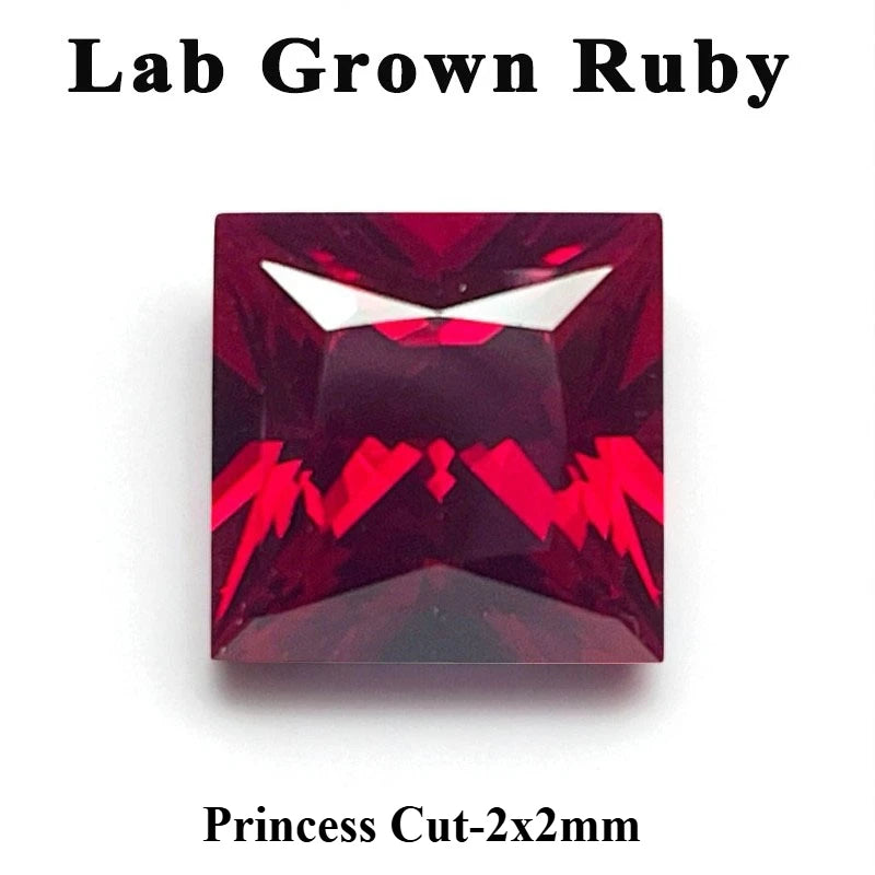 Top Lab Grown Ruby Oval Cut Pigeon Blood Red VVS1 Gemstone For Charms DIY Jewelry Making Selectable Certificate