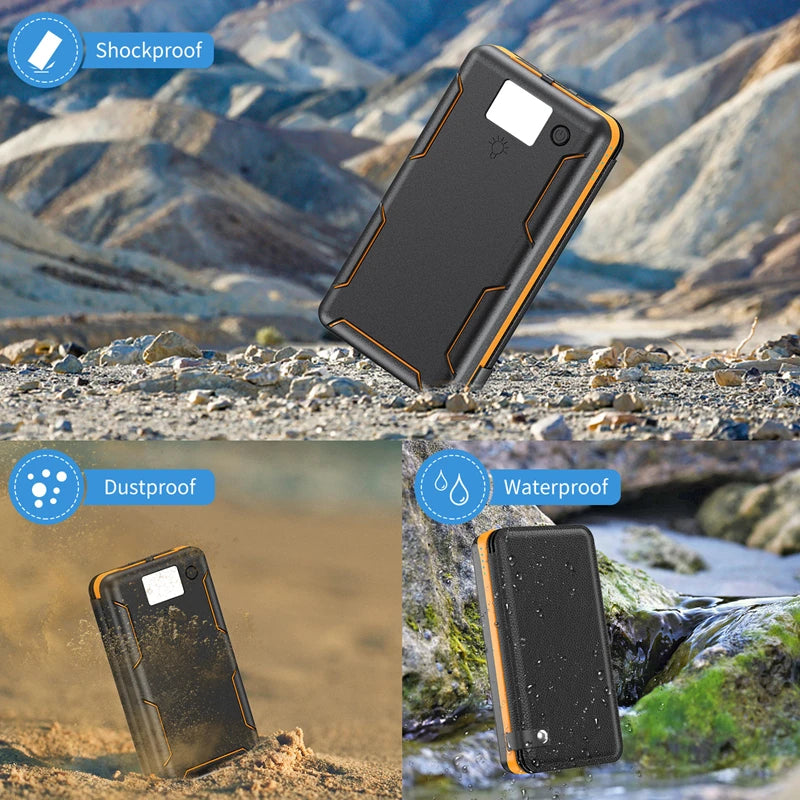 500000mAh Solar Power Bank 120W Large Capacity Super Fast Charging with Flashlight External Battery for iPhone Huawei