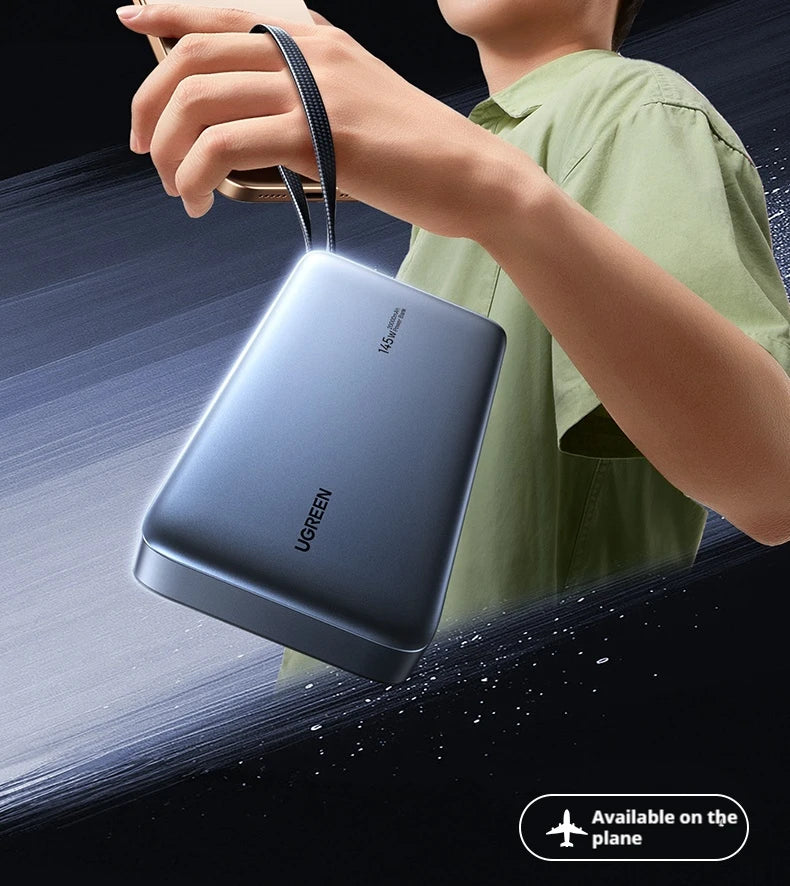UGREEN 20000mAh Power Bank With Built in Cables 145W Fast Charge Mobile Power Bank iPhone17 Laptop Notebook Customized Charger