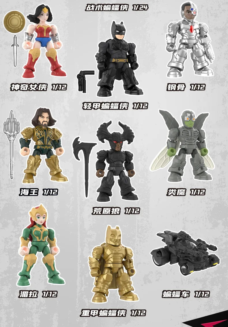 Blokees DC Marvel Hero Batman Star Edition Series  Blind Box Toy E01/E02 6PCS Batman Motorcycle Toy Collectible Perfect Gift