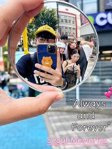 1 travel photo mini round mirror, reflective mirror, spherical mirror, portable wide-angle lens, photo and selfie accessories