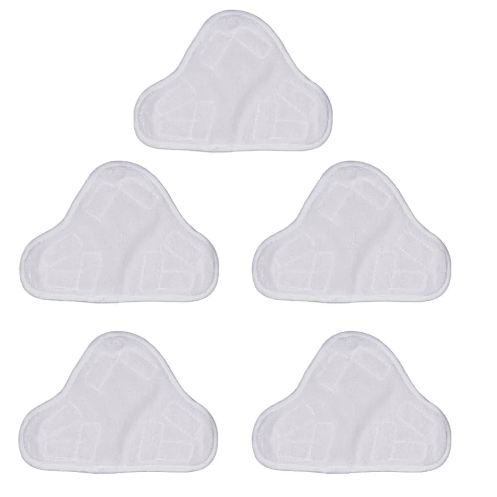 5PCS Replacement Steam Mop Pad Washable Microfiber Reusable Cloth Thicken Pads for H2O Mop X5 Triangular Drag