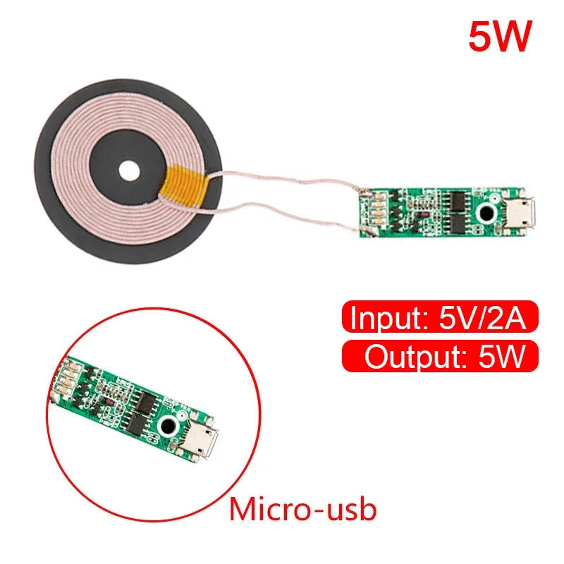 5W/10W/15W Wireless Power Supply Module Wireless Charger Module Transmitter Receiver Terminal Circuit Board Module for DIY Phone