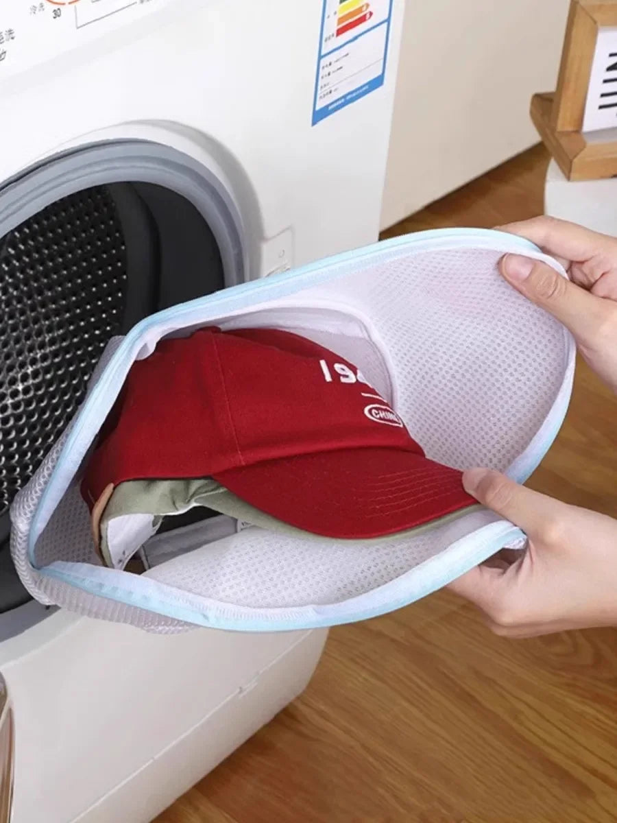 Baseball cap washing bag anti deformation washing machine hat convenient washing bag machine washing mesh bag