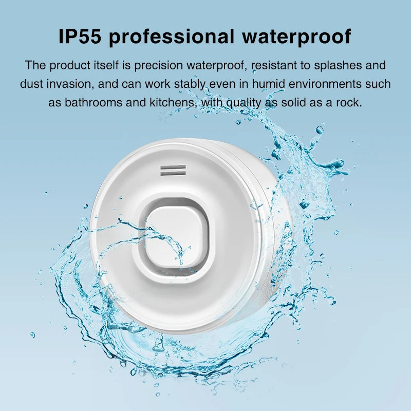 4Pack Water Leak Alarm Detector, 100dB Loud Alert Water Sensor, IP55 Waterproof, Sensitive Leak and Drip Alert, Easy Installati