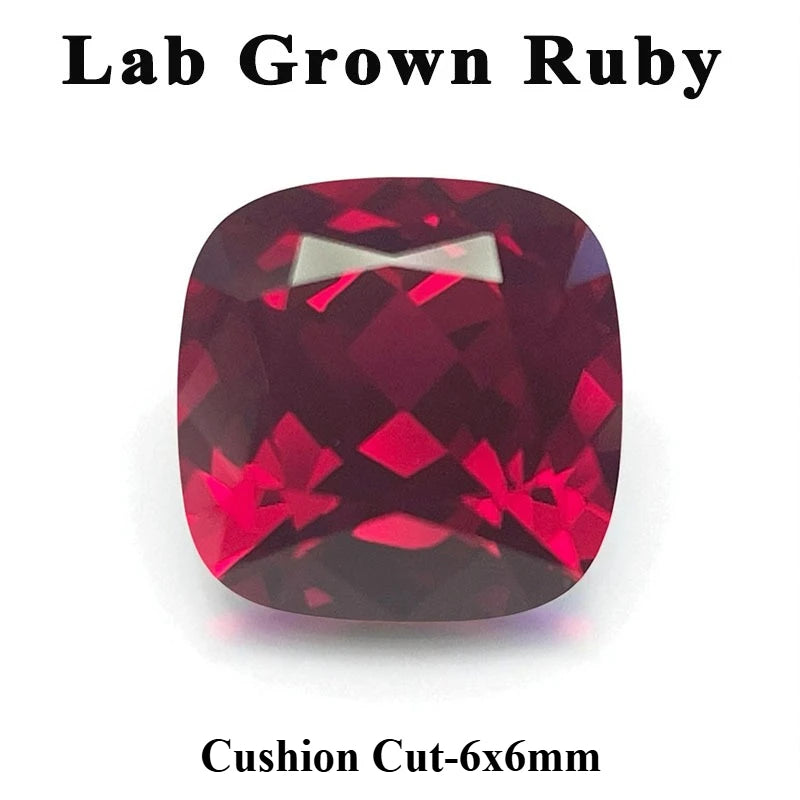 Top Lab Grown Ruby Oval Cut Pigeon Blood Red VVS1 Gemstone For Charms DIY Jewelry Making Selectable Certificate
