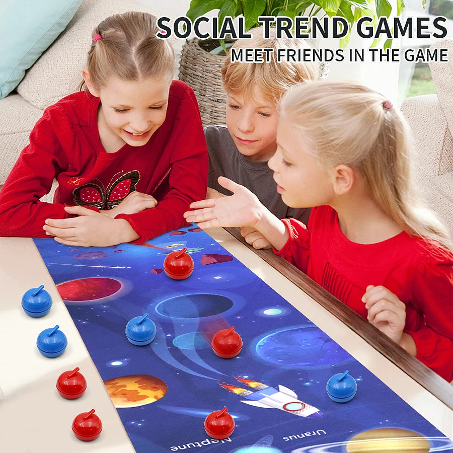 Table curling game is suitable for teenagers or adults, with 8/16 roller skates to choose from for party entertainment games