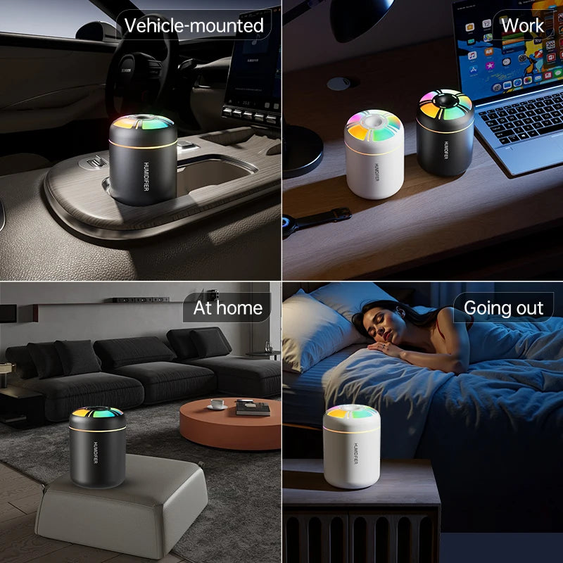 180ML Mini Air Humidifier USB Electric Aroma Diffuser Essential Oil Purifier Aromatherapy Mist Maker Lights For Car Home Bedroom