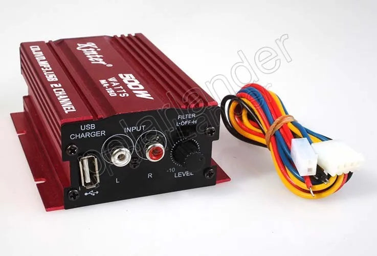 Car Amplifier 2 Channel Output MA150 500W HiFi Digital 12V Stereo Audio CD DVD MP3 USB Power Amplifier for Motorcycle &Car